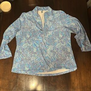 Beach time 3/4 zip. Turtle and shells. Size xl